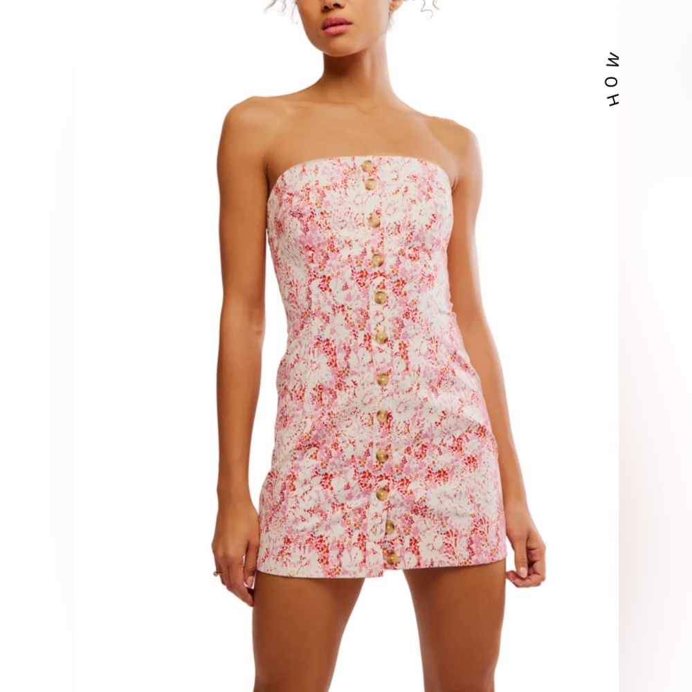 NWT Free People Tomas Mini Dress in Confetti Combo